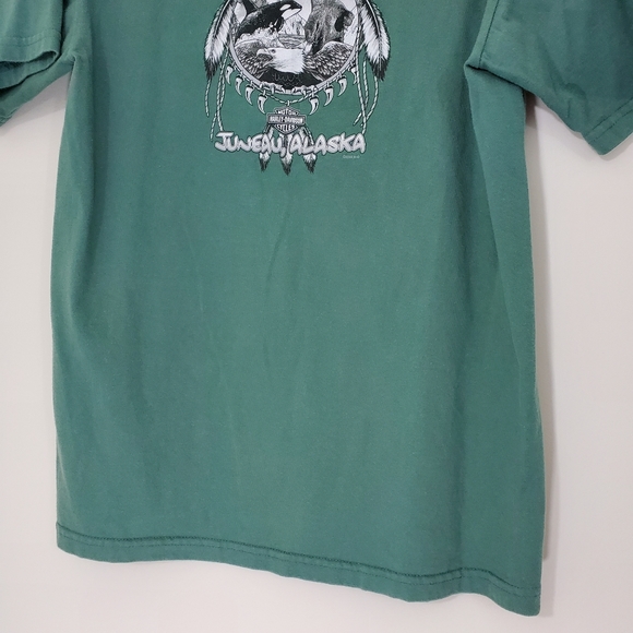 Harley-Davidson Green Juneau, Alaska Tee, Size Medium - Picture 6 of 12